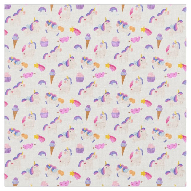 Tissu Rainbow Unicorn Dreams Fabric (Fermer)