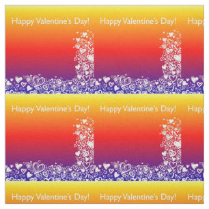 Tissu Rainbow Valentine's Day Greeting