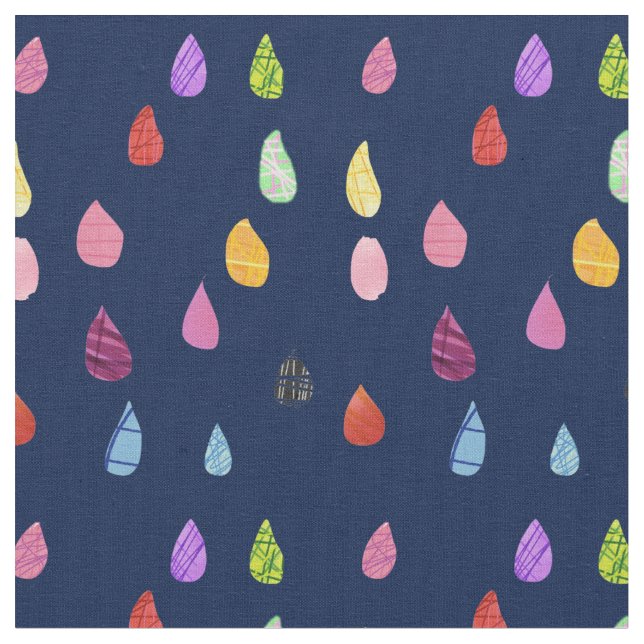 Tissu Raindrops art collage mignon de collage boho (Fermer)