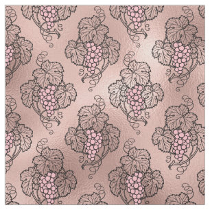Tissu Raisins d'or Abstraits sur les vignes noires