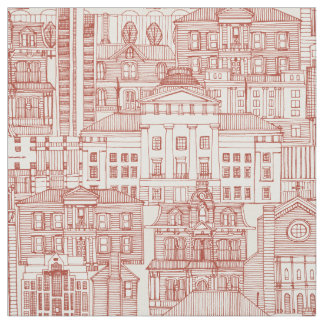 Tissu Raleigh NC toile paprika Fabric