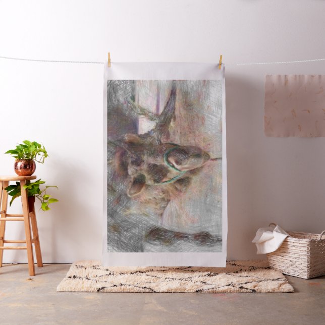 Tissu Rameau animal artistique 2. (In Situ)