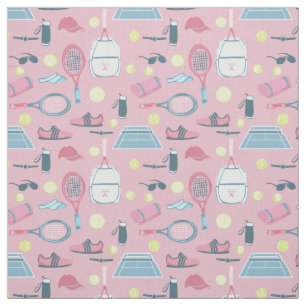 Tissu raquette de tennis rose balle court équipement