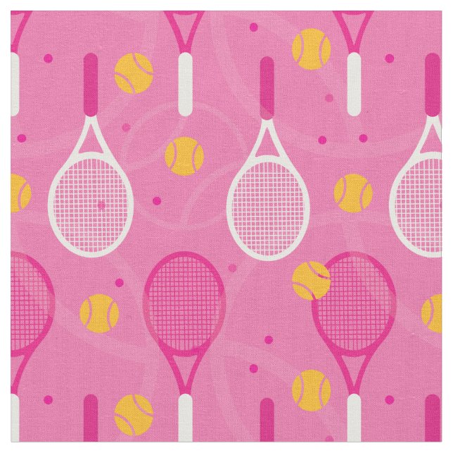 Tissu Raquettes de tennis roses (Fermer)