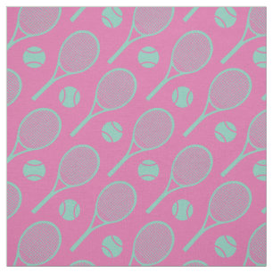 Tissu Raquettes de tennis roses et minuscules