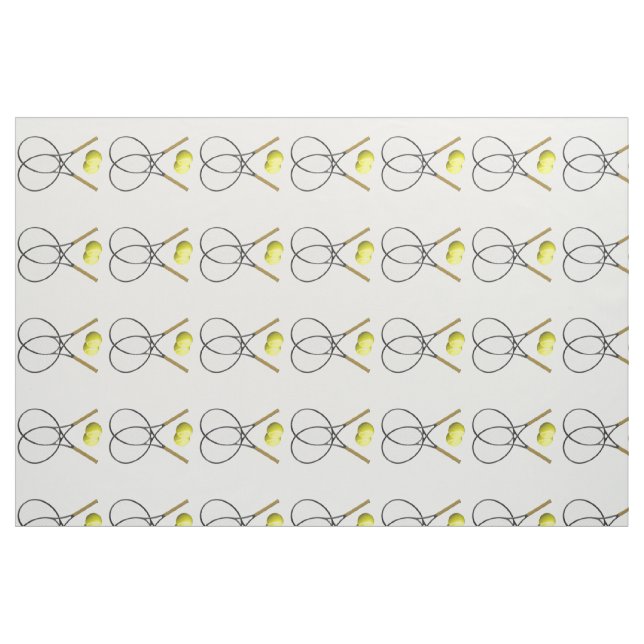 Tissu Raquettes et boules de tennis (Fat Quarter)