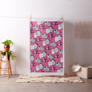 Tissu Raquettes roses de filles de joueurs de tennis