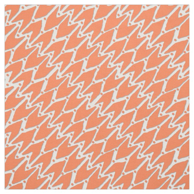 Tissu Rashmi ikat tangerine blanche (Échantillon)