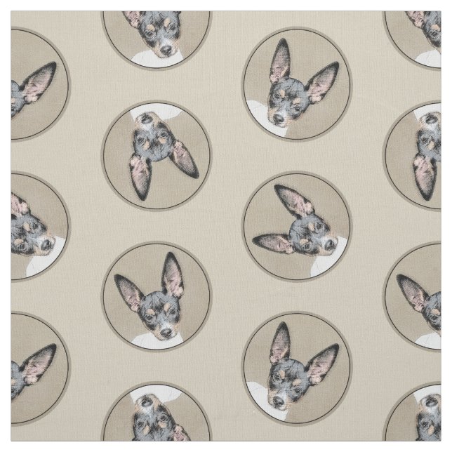 Tissu Rat Terrier Peinture Tri Couleur Original Chien Ar (Échantillon)