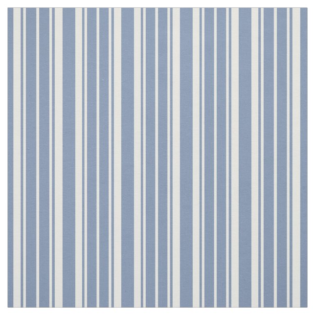 Tissu rayé de coutil de bleu et de blanc d'indigo (Échantillon)
