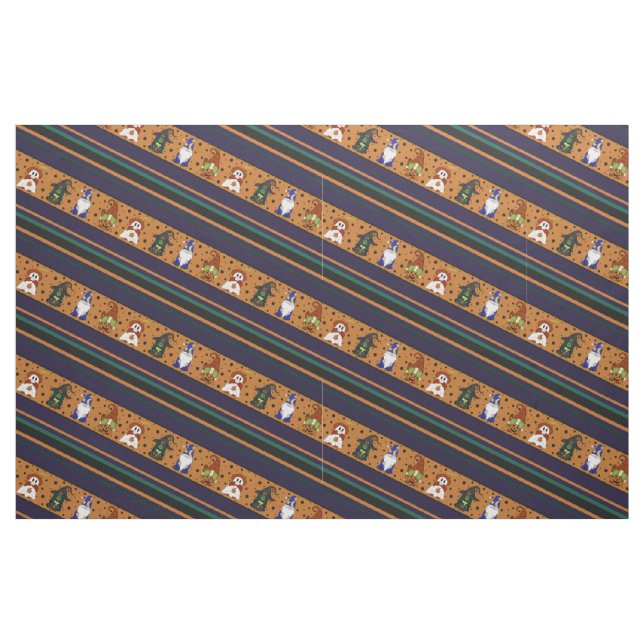 Tissu rayé Gnome-o-Ween (Yard)