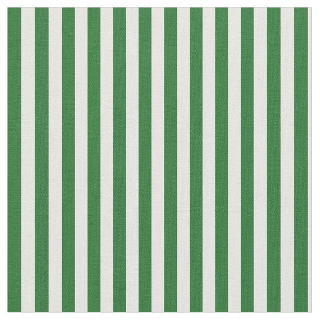 Tissu rayé vert et blanc de métier (Fermer)
