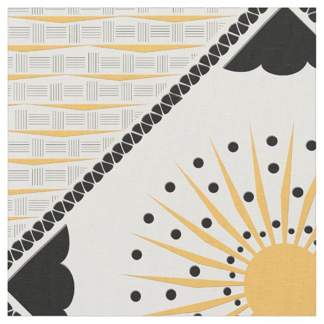 Tissu Rayon de soleil gai d'art déco (Fermer)