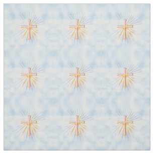 Tissu Rayons de la Croix Religieuse Lumière