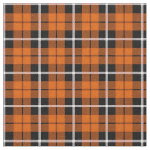 Tissu Rayure blanche d'automne profond/noire orange