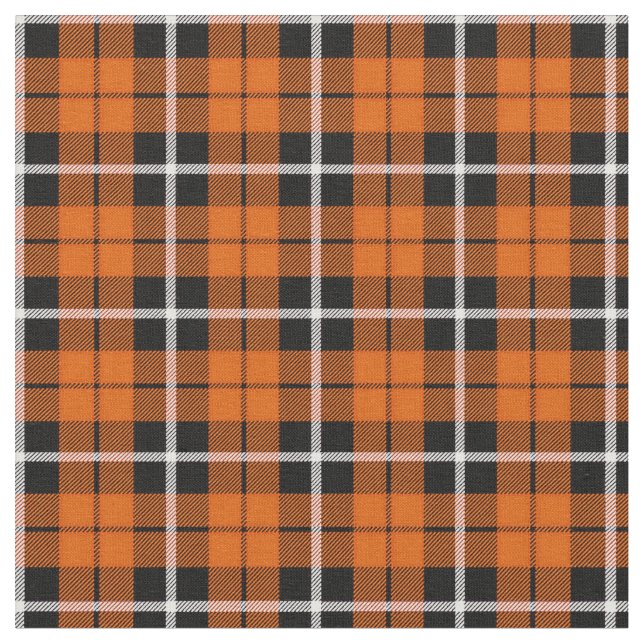 Tissu Rayure blanche d'automne profond/noire orange (Fermer)