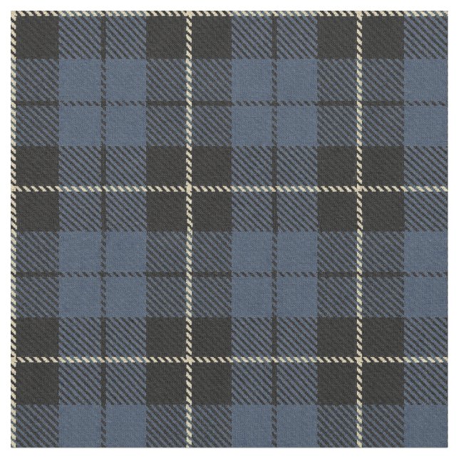 Tissu Rayure blanche/noire plaid bleu/gris (Fermer)