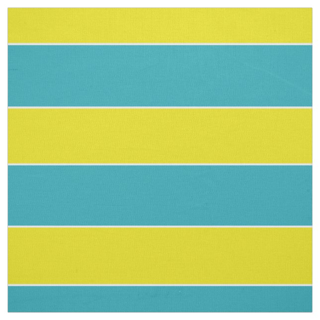 Tissu Rayure bleue et jaune d'amusement d'été (Échantillon)