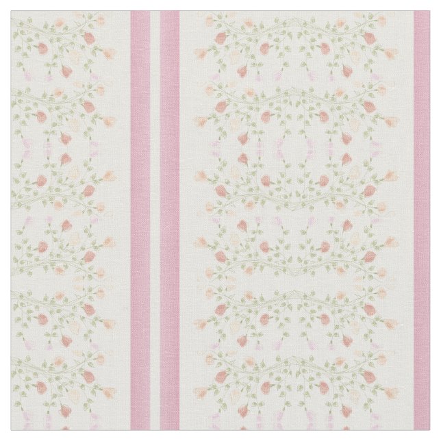 Tissu Rayure florale décorative (Fermer)