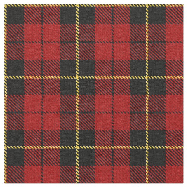 Tissu Rayure jaune et noire de cerise de plaid profond (Fermer)