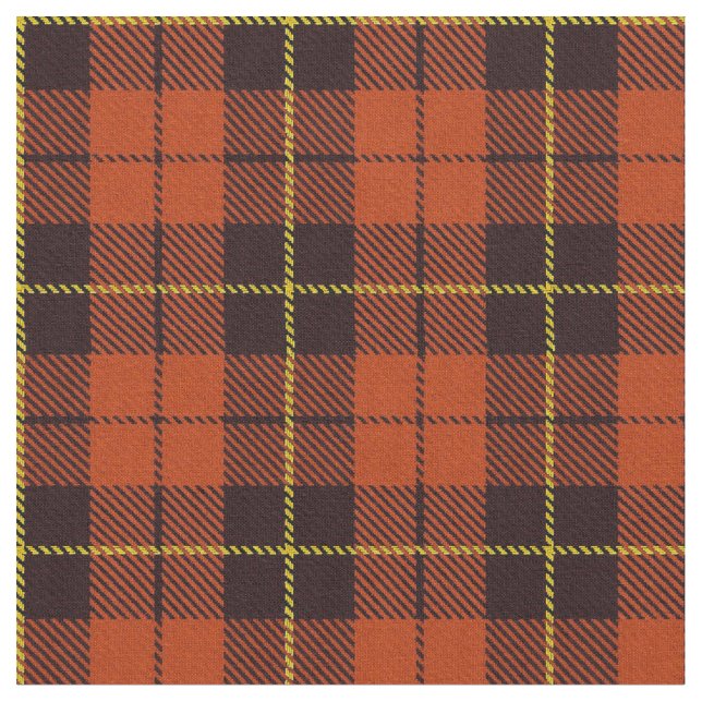 Tissu Rayure jaune et noire de plaid orange d'Autum (Fermer)
