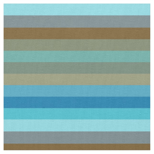 Tissu Rayure Rétro Surf 1970 Plage Arc-en-ciel   (Fermer)