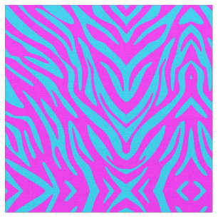 Tissu Rayure rose et bleue d'amusement abstrait de zèbre