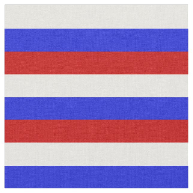 Tissu Rayure rouge, blanche, et bleue, barrée, rayures (Fermer)