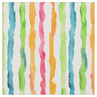 Tissu Rayures abstraites d'aquarelle