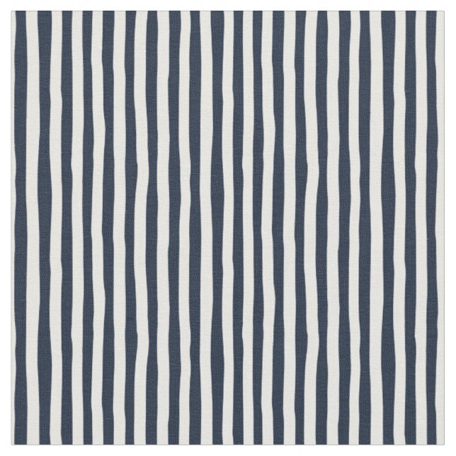 Tissu Rayures bancales bleu marine et blanc (Fermer)