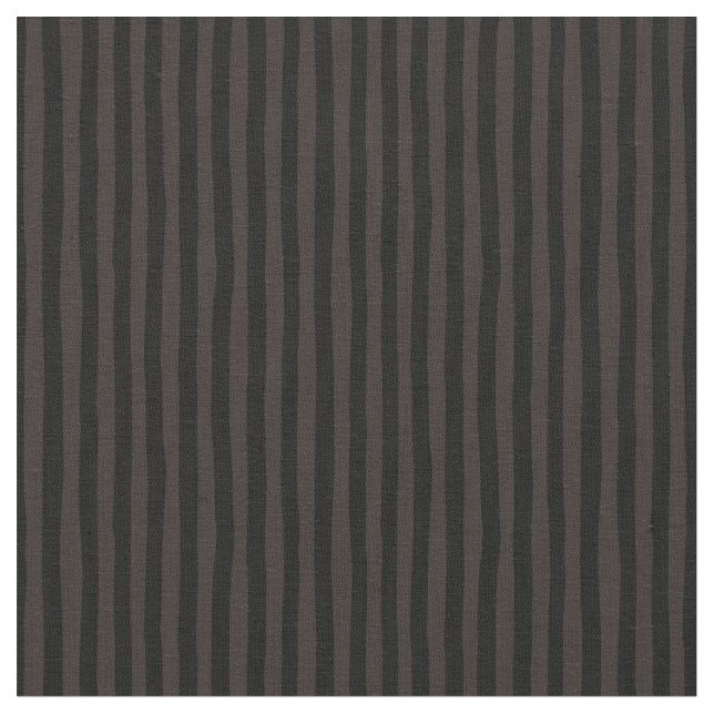 Tissu Rayures bancales marron foncé et noir (Fermer)