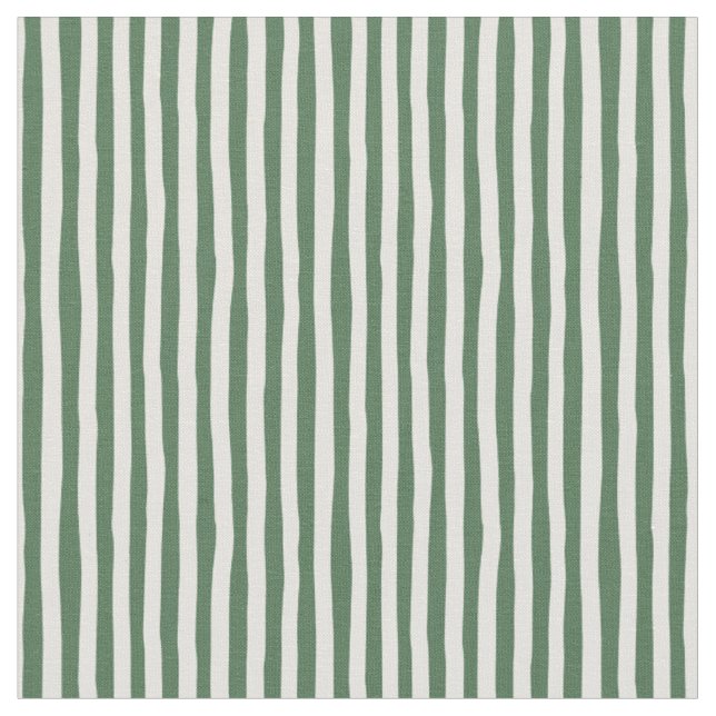 Tissu Rayures bancales vertes et ivoire (Fermer)