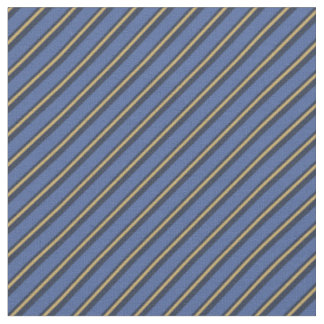 Tissu Rayures Bleu & Or