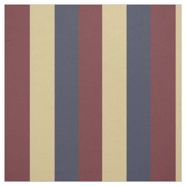 Tissu Rayures bleues crèmes rouges de palette de cru (Échantillon)