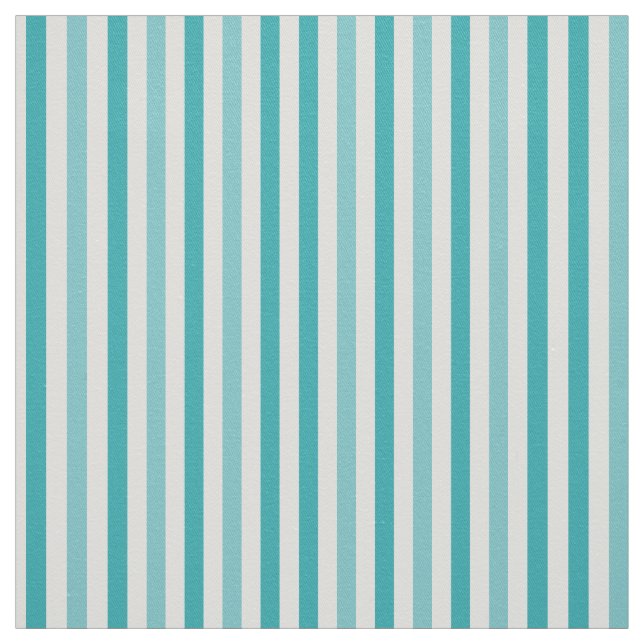 Tissu Rayures bleues de turquoise de plage (Échantillon)
