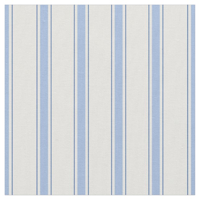 Tissu Rayures bleues et blanches cassées (Fermer)