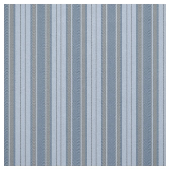 Tissu Rayures Chevron Bleu Gris (Échantillon)