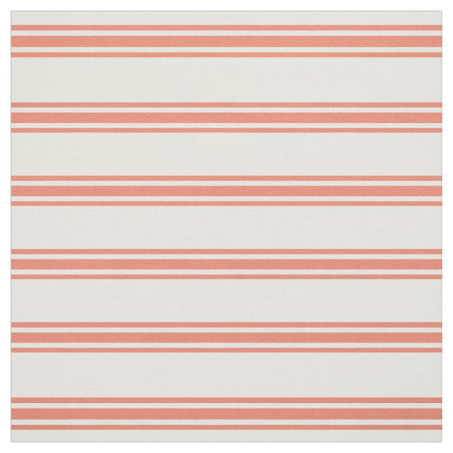 Tissu Rayures de coutil de terre cuite et de blanc (Échantillon)