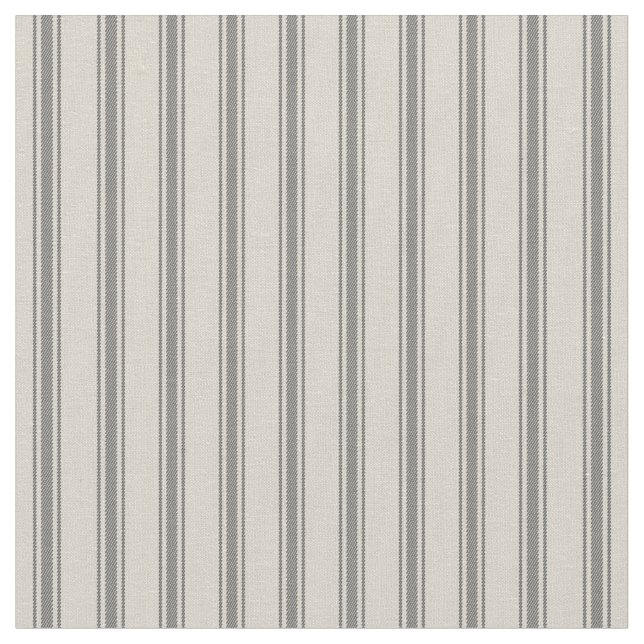Tissu Rayures de cueillette classique beige et gris (Fermer)