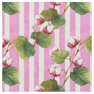 Tissu Rayures de jardin de coton lumineuses