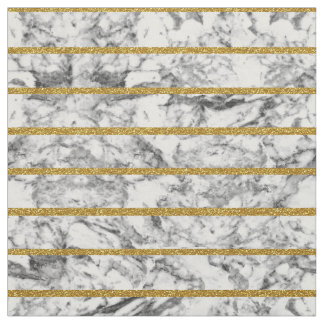 Tissu Rayures de marbre blanches noires d'effet de