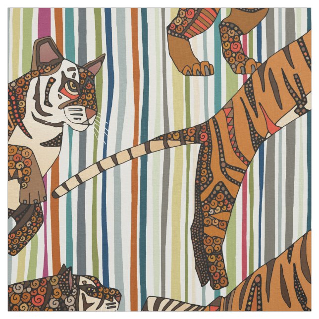 Tissu rayures de tigre (Échantillon)