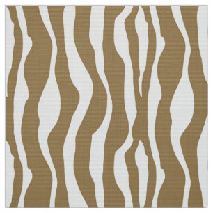 Tissu Rayures de zèbre - Taupe Tan et blanc