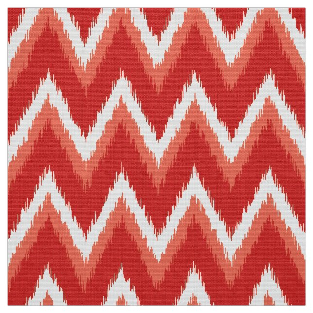 Tissu Rayures d'Ikat Chevron - orange et blanc de (Échantillon)