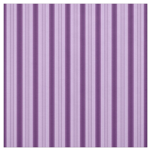 Tissu Rayures épaisses et fines violet clair et violet f (Échantillon)