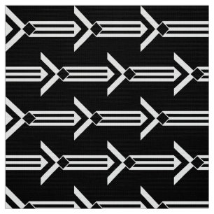 Tissu Rayures et chevrons blancs géométriques sur le