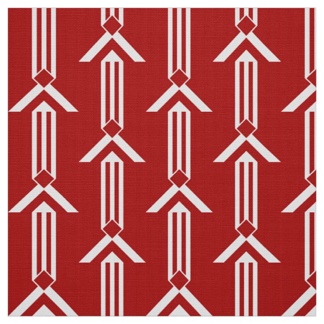 Tissu Rayures et chevrons blancs géométriques sur le (Échantillon)