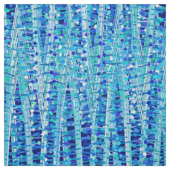 Tissu Rayures et pointes satinées Abstraites, Bleu de co (Échantillon)