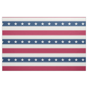 Tissu Rayures & Étoiles Patriotiques (grande échelle hor