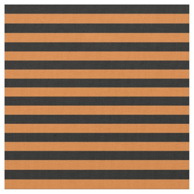 Tissu Rayures horizontales d'un quart de pouce orange et (Fermer)